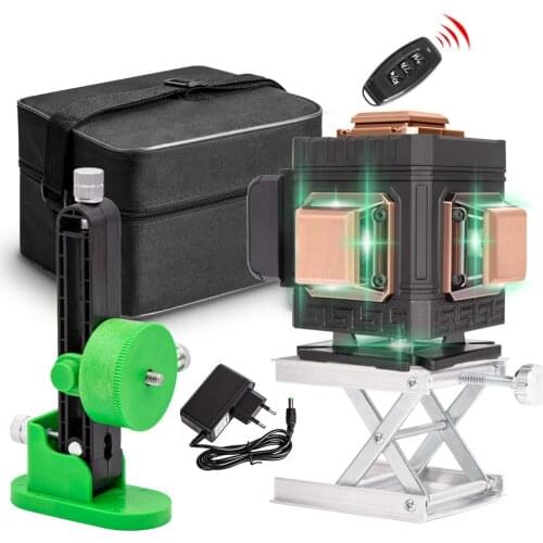Laser Level 3D12/16 Lines Self-leveling 360 Degree Rotary Cross Horizontal & Vertical Wall Stick Green Beam Line Level Laser
