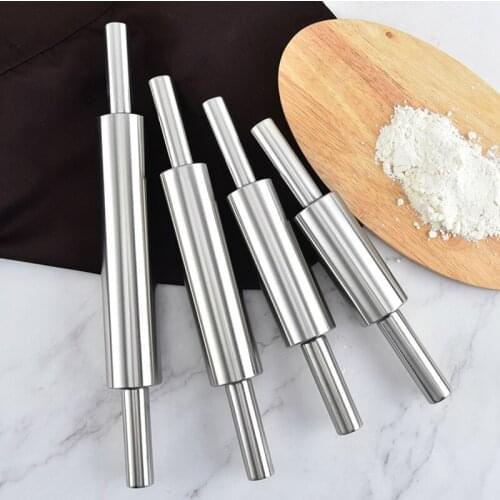 Stainless Steel Stick Craft Rolling Pin Roll Non Baking Creation Stainless Steel Rolling Pin For Cakes Biscuits Pizza Dough