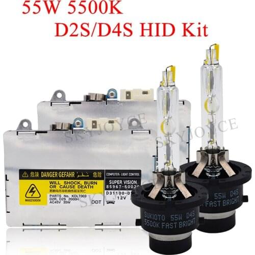 SKYJOYCE Original 55W D2S D2R D4R D4S Xenon HID Kit 55W 5500K HID Bulb D2S D4S Ballast 85967-50020 Car Headlight Kit Xenon D2S