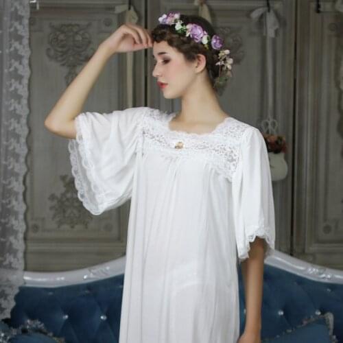 晗琇居 Women's Nightgowns With Lace