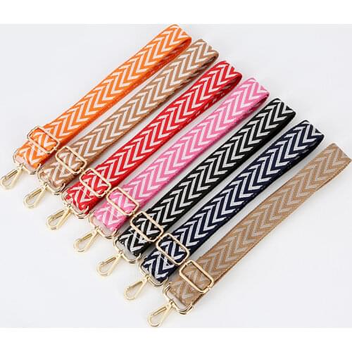 Colorful Bag Strap Women Shoulder Crossbody Bag Belt Adjustable Wide Strap Bag Part Accessories Female Messenger Bag Strap 130cm