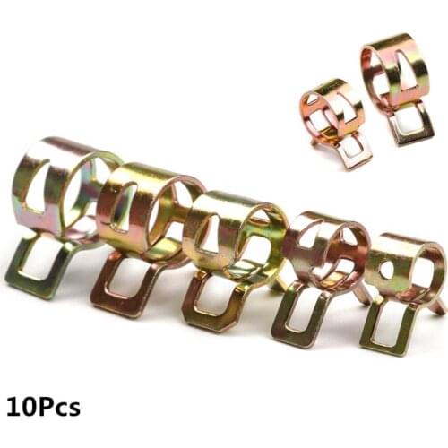 10Pcs Spring Band Fuel Hose Clips Clamp Silicone Pipe Clamp Reusable Optional Clip 6mm 7mm 8mm 9mm 10mm 11mm 12mm 13mm 14mm 15mm
