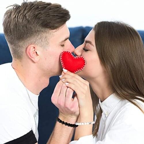 2 Pieces Natural Stone Beads Magnetic Bracelet Couple Connecting Bracelet T21F