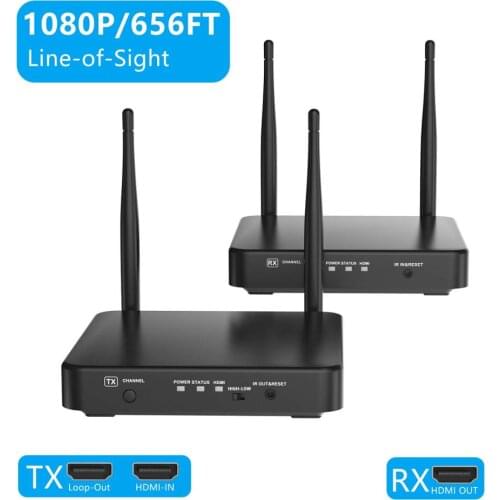 200M HDMI Transmitter Receiver Wireless HDMI Extender WiFi Support FHd 1080P 3D Video & Digital Audio No delay