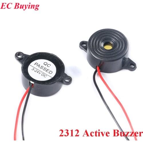 2312 Active Buzzer High-decibel SFM-20B DC 3-24V Continuous Sounder Active Piezoelectric Buzzer With Cable SFM 20B
