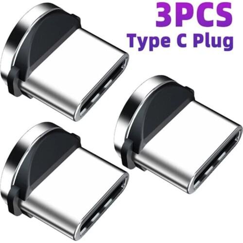 3 Pcs Magnetic Plug Converter Magnetic Charging Cable Adapter For iPhone USB Micro Type C Magnet Connector For Xiaomi Sumsung