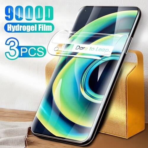 3Pcs Full Cover Hydrogel Film For OPPO Realme Q3 Pro 5G Screen Protection For Realmy Realmi RealmeQ3 Q3Pro 6.43" Film Not Glass