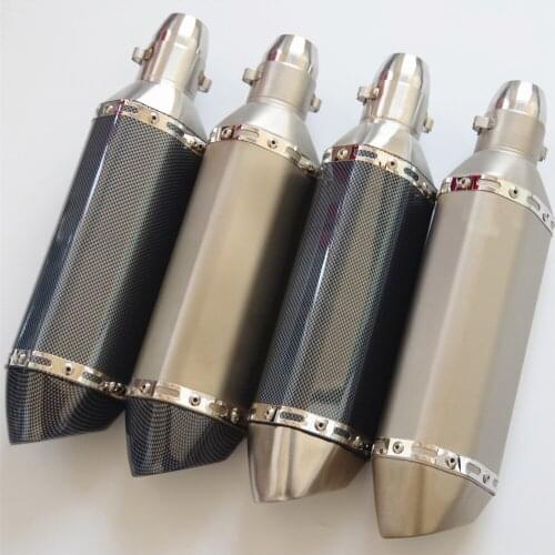 370mm Motorcycle Exhaust Pipe Universal 51mm Muffler Silencer Tip Escape for Universal 38-51mm Moto