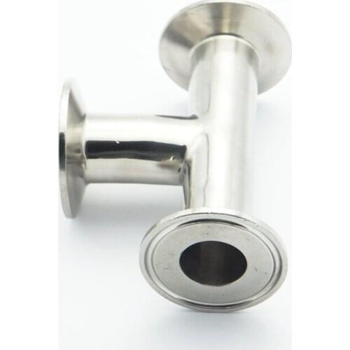63mm OD 304 Stainless Steel Sanitary Ferrule Tee Connector Pipe Fitting For Home Brew Homebrew Fit 2.5" Tri Clamp