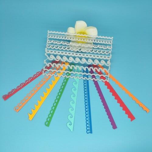 9 types of lace line decoration metal cutting templates DIY scrapbook, card making, embossing crafts, photo album decoration