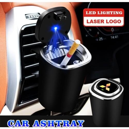 Car Ashtray Light Cigarette Container Gas Smoke Cup Holder Storage For Mitsubishi Pajero Sport ASX Lancer L200 Attrage Xpander