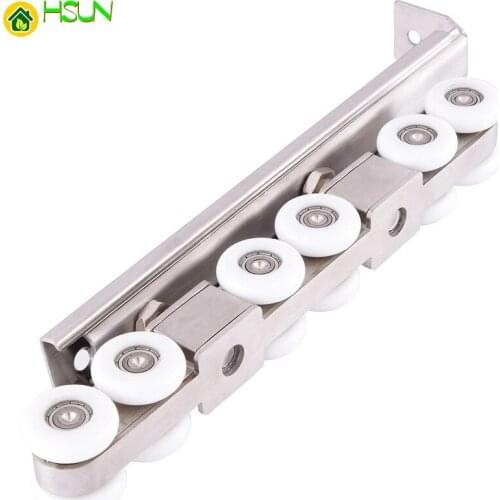 Silent stainless steel sliding door hanging round wheel Durable heavy wheel 12 hanging pulley