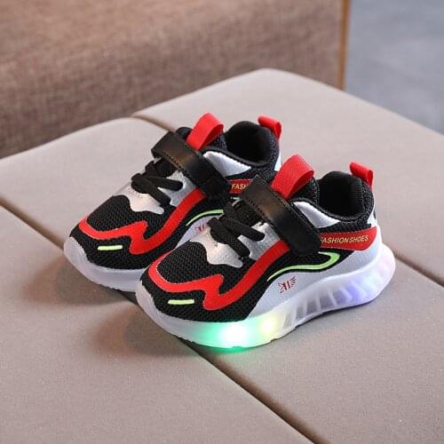 Size 21-30 Baby Toddler Glowing Shoes Children Led Breathable Casual Shoes Boys Glowing Sneakers Girls with Luminous Sole