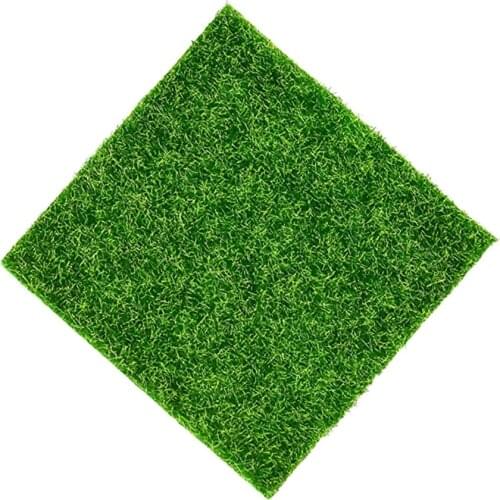 High Density Fake Grass Turf Mat Patch Tile Artificial Turf Grass Tiles 15 x 15cm Synthetic Grass Lawn Garden Lawn