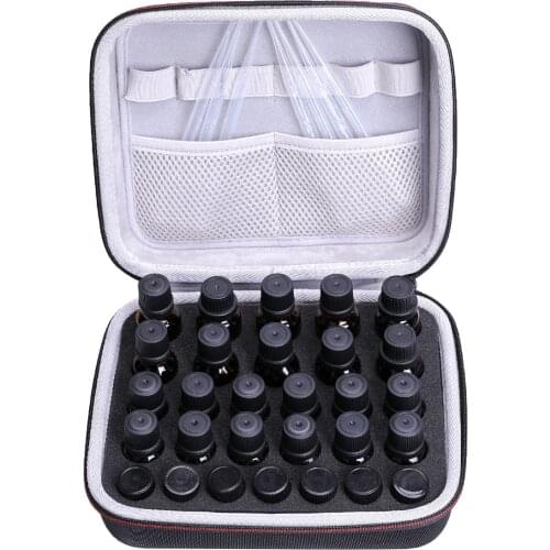 LTGEM Shockproof Black EVA Hard Case for Essential Oil