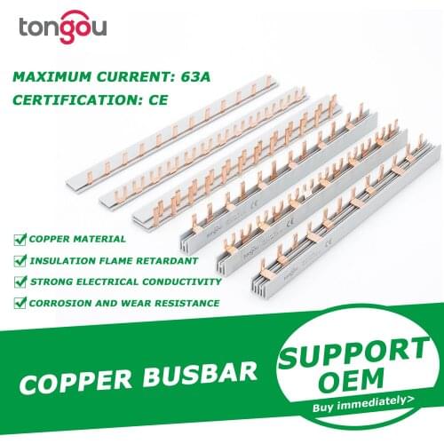 Copper Busbar for Distribution Box Circuit Breaker PIN TYPE MCB Connector Busbar connection breaker combing Terminals