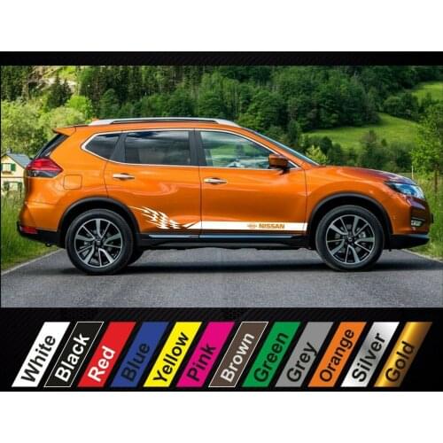 For x2 stickers Nissan Rogue/Qashqai graphics side stripe decal sticker #28