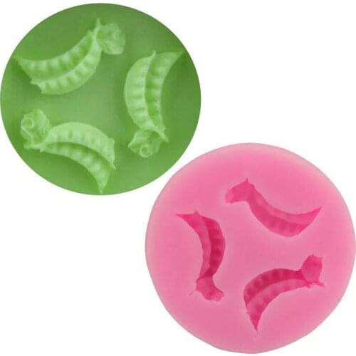 New pea pod silicone cake mold DIY silicone fondant baking tool chocolate mold sugarcarft gumpaste mold