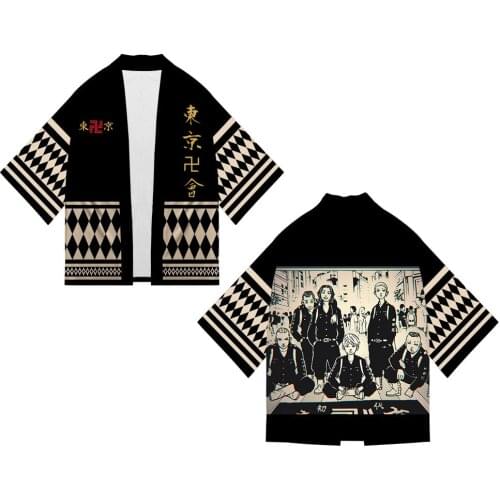 2021 New Arrival Tokyo Avenger Anime 3D Print Japanese Kimono Haori Yukata Women/Men Fashion Summer Short Sleeve Streetwear Tops