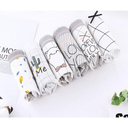 New Arrived 4Pcs/Lot Girl Panties Underwear Lace Briefs Cotton Lingerie Soft Comfortable Bowknot Cartoon Panty Wholesale 3126-4