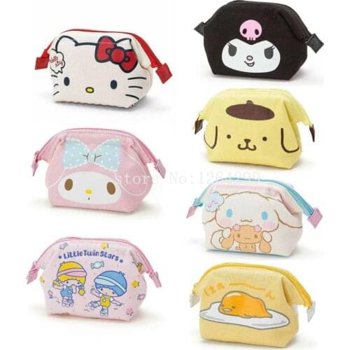 New Kawaii Anime Girls Kids Mini Canvas Coin Purse Bags For Children