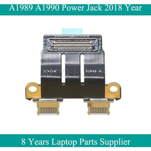 Original A1989 A1990 Power Jack Board 821-01646-A 2018 For Macbook Pro 13.3" 15.4" A1990 A1989 USB-C Power Flex Cable Connector