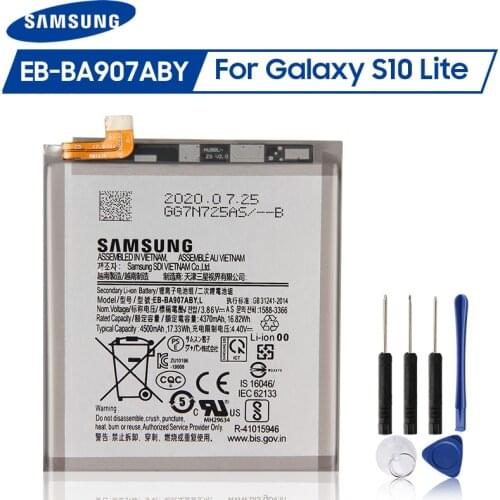 Original Samsung Battery EB-BA907ABY for Samsung Galaxy S10 Lite S10Lite Genuine Battery 4500mAh