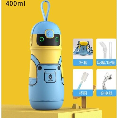 Portable Smart Water Cup Childrens Temperature Display Thermos Cup With Straw Student kindergarten Portable Cup Remind to drink
