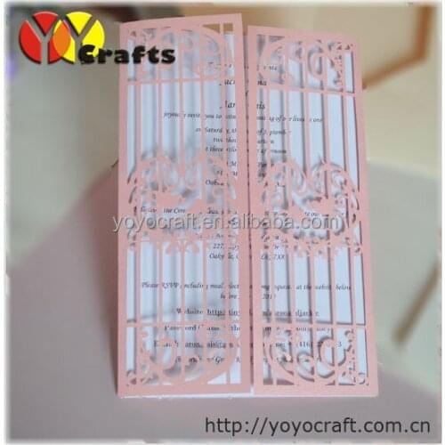 Blank wedding invitation cards/2017 love bird wedding invitation card