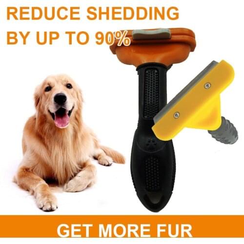 Premium Cat Dog Grooming Brush, File Pet Deshedding Tool, Reduces Shed Quick Release Comb, Safe Gentle Long Short Hair Remover