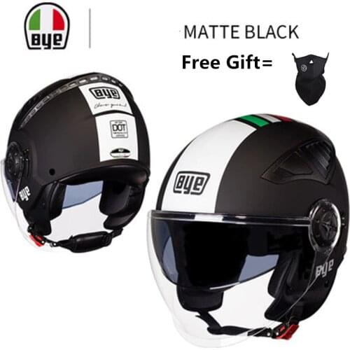 Matte black motorcycle helmet 3/4 open face summer jet scooter half face motorbike helm capacete casco four season vespa helmets