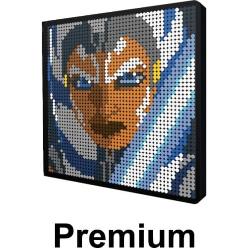 MOC Space War Movie Mosaic Painting DIY Bricks Crying Girl Pixel Art Decorative Building Blocks Model Upgrade Toys Gift