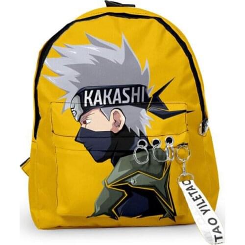 Streetwear Anime Kakashi Backpacks Men Women Harajuku School Bags Multi Pocket Travel Bags 3D Teenage Notebook Backpack Bag