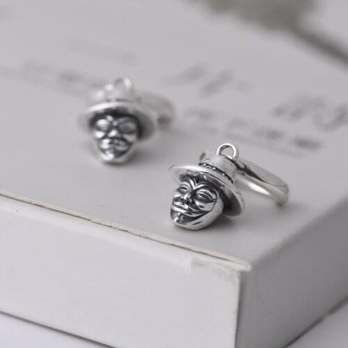 Cowboy Hat Silver Stud Earrings Jewelry for Women Fashion Unusual Earrings 2020 Trend Push Back Asymmetry Style Gifts Creative