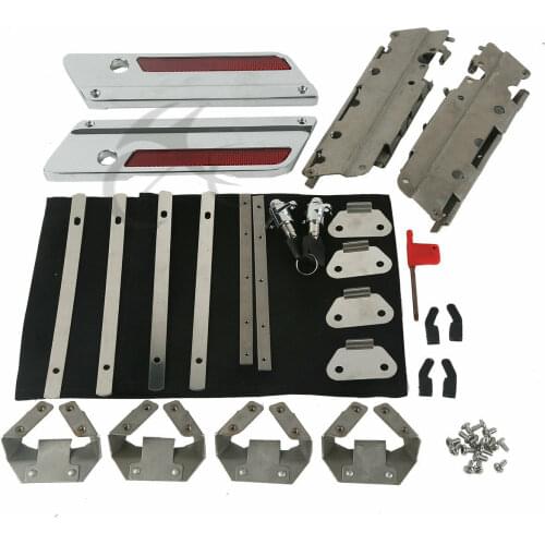 Motorcycle Hard Bag Saddlebag Hardware Latch Hinge Lock Kit For Harley Touring Road King Electra Glide Street Glide 1993-2013