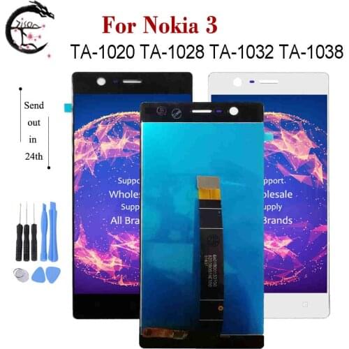 LCD For Nokia 3 LCD TA-1020 TA 1028 1032 1038 Display Screen Touch Sensor Digitizer Assembly 5.0 inch LCD For Nokia3 N3 Display