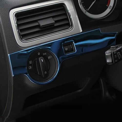 1pc for skoda RAPID 2013-2020 Headlight switch Decorative circle Decorative frame