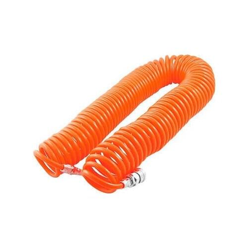 11.11 Free Shipping Orange Quick Connector Air Compressor Recoil Hose Tubing 12M 8mm x 5mm