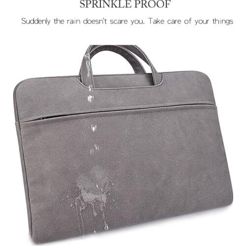 2020 Pu Leather Laptop Bag 13.3 14 15.6 inch Waterproof Notebook Bag Sleeve For Macbook Air Pro 13 15 Computer Briefcase HandBag
