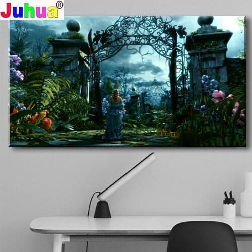 Wonderland Forest Landscape Diy 5d Diamond Painting Full Square/Round Drill Diamond Embroidery Handmade Cartoon Girl Gift