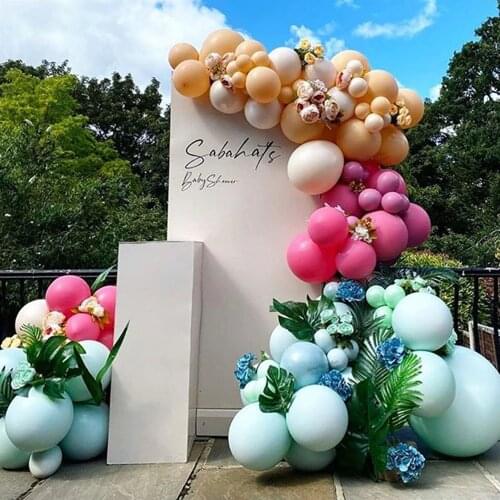 85Pcs Retro Yellow Macaron Color Latex Balloons Garland Arch Kit Baby Shower Decors Globos Christmas Home Decors New Year 2021