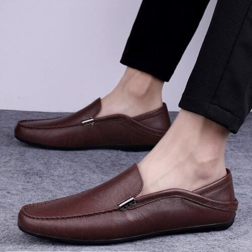 White for male fashion sale man loafers mens black shoes sport shoe hot leather wear sports Mens sneaker flat sneakers 2020 men