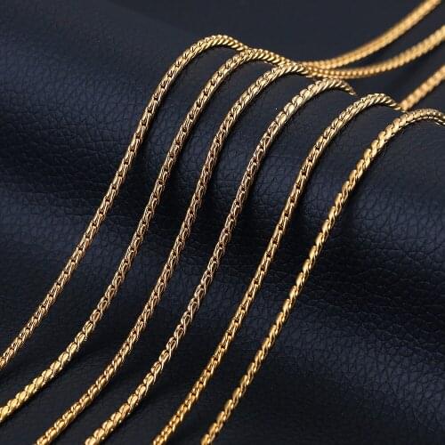 1M Stainless Steel 2mm Gold S Hemp Rope Chains DIY Necklace Bracelet Anklet Making Jewelry Making Supplies Wholesale Lots Bulk