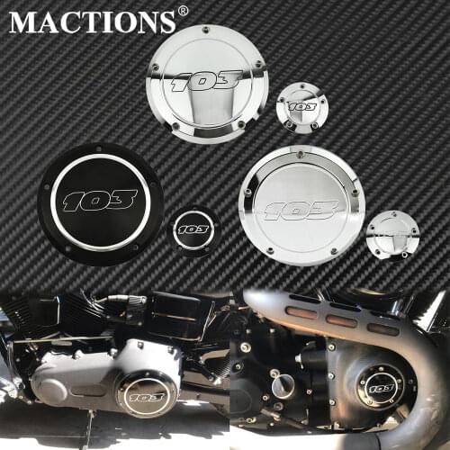 Black Chrome 103 Derby Cover Clutch Timing Timer Cover For Harley Touring Road King Dyna Softail Deluxe 2016 Before