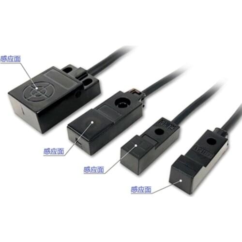 Proximity switch sensor three-wire npn normally open normally closed 24V inductive limit metal induction micro small square