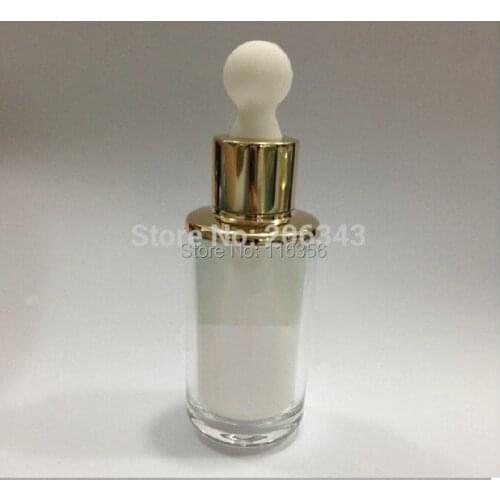 30ml pearl white acrylic dropper bottle for serum ,essential oil ,cosmetic container Cosmetic bottle,Cosmetic Packaging