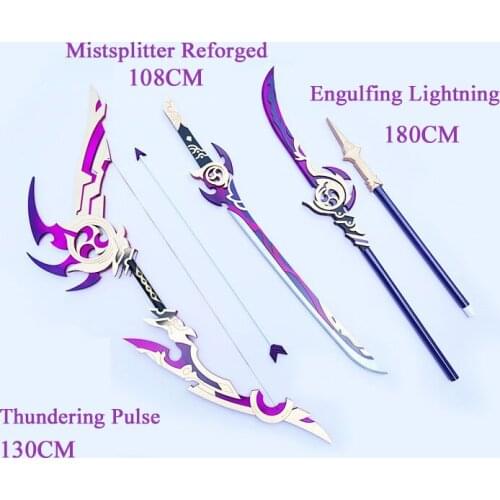 Hot Game Genshin Impact Baal Cosplay Sword Raiden Shogun Bow and Arrow Props Kamisato Ayaka Weapons for Fancy Party Anime Shows