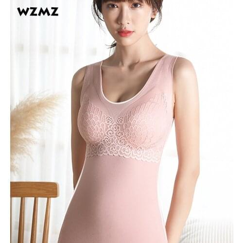 Latex Seamless Tank Top Female Plus Velvet Winter Vest Thermal Underwear With Padded Camisole High Stretch Womens Undershirt