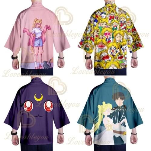Summer Casual Cool Streetwear 3D Print Japanese Anime Kimono Cosplay Women/Men Fashion Shirts Streetwear Cardigan Coats