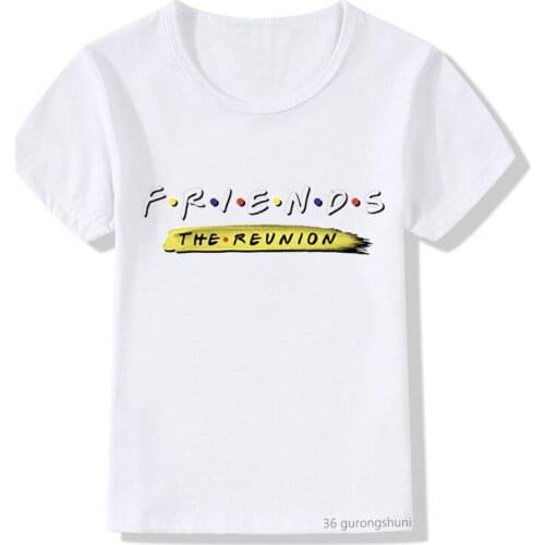 Hot Sale Old Friends Tv Show Best Friends The Reunion 2021 Boys T-Shirts Vogue Kids Clothes Harajuku Girls T Shirt Streetwear